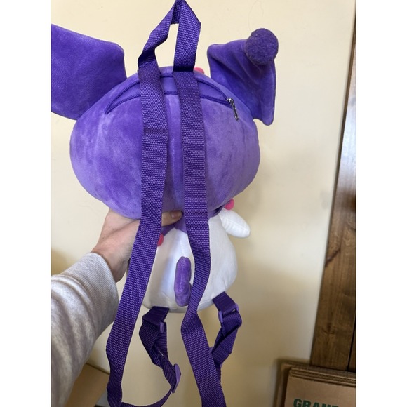 Kurmoi Plush Bag Backpack with Zipper and Pocket - Picture 2 of 4